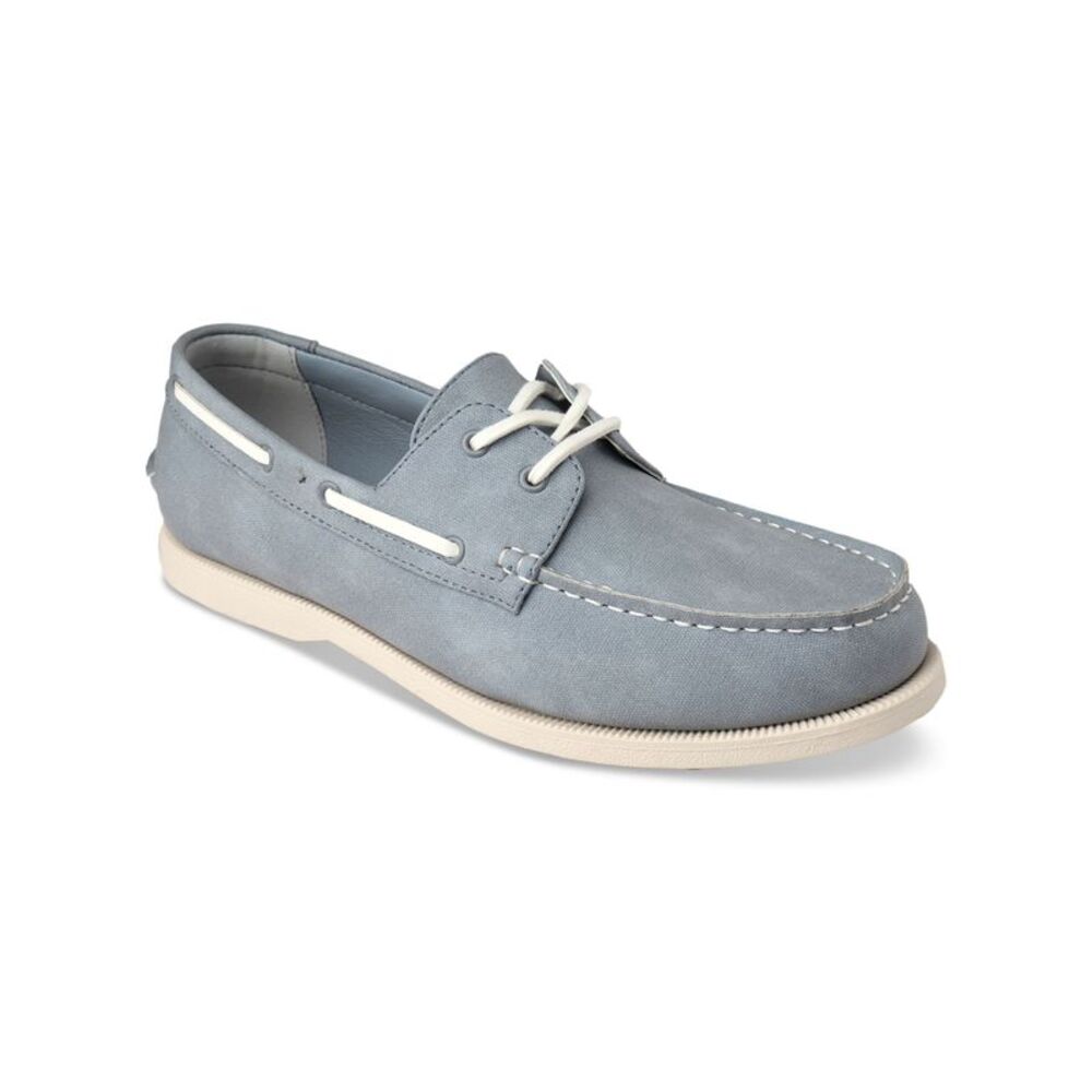 CLUBROOM Womens Light Blue Moc Toe Padded Elliot Round Toe Boat Shoes 11.5 M